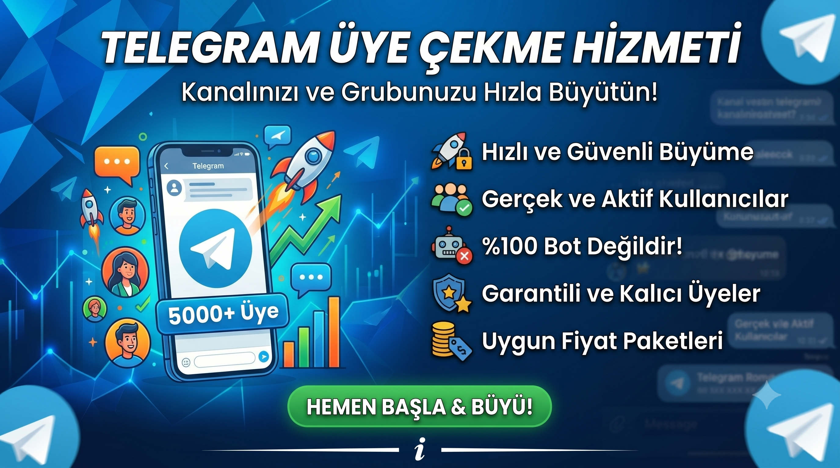Telegram Üye Çekme Hizmeti